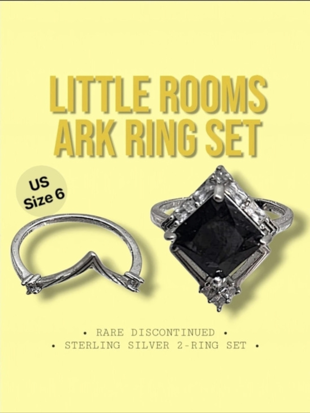 Little Rooms Ark Ring Set Sterling Silver Brand New NWOT Size 6